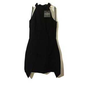Evil Twin  Steel Jet Black Asymmetrical Dress S
